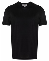 schwarzes T-Shirt mit einem Rundhalsausschnitt von Canali
