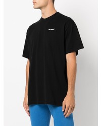 schwarzes T-Shirt mit einem Rundhalsausschnitt von Off-White