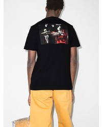 schwarzes T-Shirt mit einem Rundhalsausschnitt von Off-White