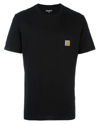schwarzes T-Shirt mit einem Rundhalsausschnitt von Carhartt
