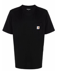 schwarzes T-Shirt mit einem Rundhalsausschnitt von Carhartt WIP