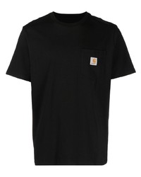 schwarzes T-Shirt mit einem Rundhalsausschnitt von Carhartt WIP