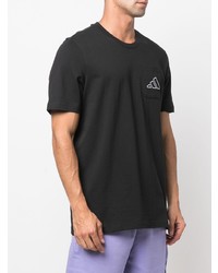 schwarzes T-Shirt mit einem Rundhalsausschnitt von adidas