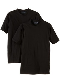 schwarzes T-Shirt mit einem Rundhalsausschnitt von Casamoda