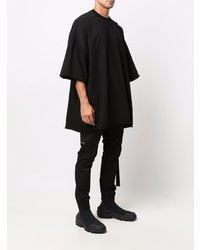 schwarzes T-Shirt mit einem Rundhalsausschnitt von Rick Owens DRKSHDW