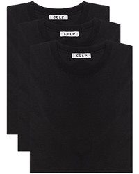 schwarzes T-Shirt mit einem Rundhalsausschnitt von CDLP