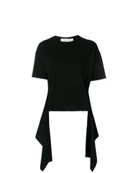 schwarzes T-Shirt mit einem Rundhalsausschnitt von Cédric Charlier