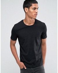 schwarzes T-Shirt mit einem Rundhalsausschnitt von Celio
