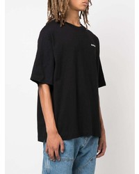 schwarzes T-Shirt mit einem Rundhalsausschnitt von Off-White