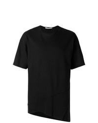 schwarzes T-Shirt mit einem Rundhalsausschnitt von Chalayan