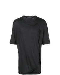 schwarzes T-Shirt mit einem Rundhalsausschnitt von Chalayan
