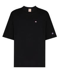 schwarzes T-Shirt mit einem Rundhalsausschnitt von Champion