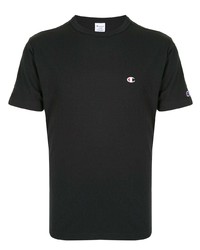 schwarzes T-Shirt mit einem Rundhalsausschnitt von Champion