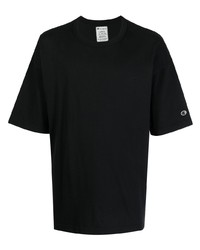 schwarzes T-Shirt mit einem Rundhalsausschnitt von Champion