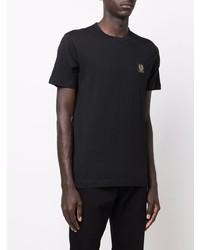 schwarzes T-Shirt mit einem Rundhalsausschnitt von Belstaff