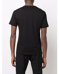 schwarzes T-Shirt mit einem Rundhalsausschnitt von Ea7 Emporio Armani