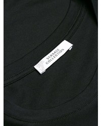 schwarzes T-Shirt mit einem Rundhalsausschnitt von Versace Collection