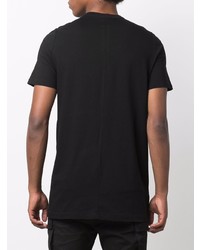 schwarzes T-Shirt mit einem Rundhalsausschnitt von Rick Owens