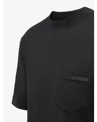 schwarzes T-Shirt mit einem Rundhalsausschnitt von Prada