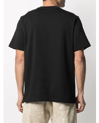 schwarzes T-Shirt mit einem Rundhalsausschnitt von MSGM