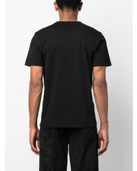 schwarzes T-Shirt mit einem Rundhalsausschnitt von MAISON KITSUNÉ