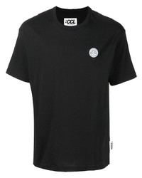 schwarzes T-Shirt mit einem Rundhalsausschnitt von Chocoolate