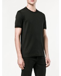 schwarzes T-Shirt mit einem Rundhalsausschnitt von Dolce & Gabbana