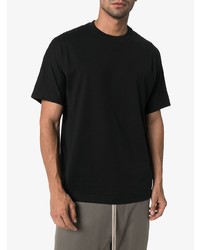 schwarzes T-Shirt mit einem Rundhalsausschnitt von Y-3