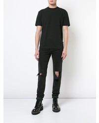 schwarzes T-Shirt mit einem Rundhalsausschnitt von Alexander Wang