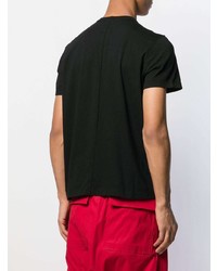 schwarzes T-Shirt mit einem Rundhalsausschnitt von Rick Owens