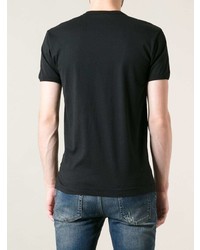 schwarzes T-Shirt mit einem Rundhalsausschnitt von Dolce & Gabbana