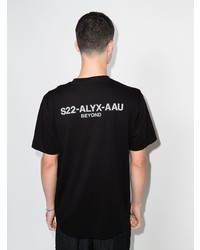 schwarzes T-Shirt mit einem Rundhalsausschnitt von 1017 Alyx 9Sm