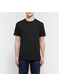 schwarzes T-Shirt mit einem Rundhalsausschnitt von James Perse