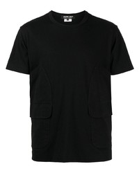 schwarzes T-Shirt mit einem Rundhalsausschnitt von Comme des Garcons Homme Deux