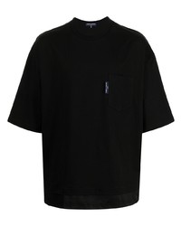 schwarzes T-Shirt mit einem Rundhalsausschnitt von Comme des Garcons Homme