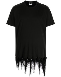 schwarzes T-Shirt mit einem Rundhalsausschnitt von Comme Des Garcons Homme Plus