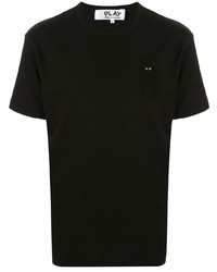 schwarzes T-Shirt mit einem Rundhalsausschnitt von Comme Des Garcons Play