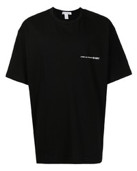 schwarzes T-Shirt mit einem Rundhalsausschnitt von Comme Des Garcons SHIRT