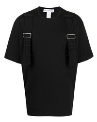 schwarzes T-Shirt mit einem Rundhalsausschnitt von Comme Des Garcons SHIRT