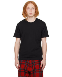 schwarzes T-Shirt mit einem Rundhalsausschnitt von Comme Des Garcons SHIRT