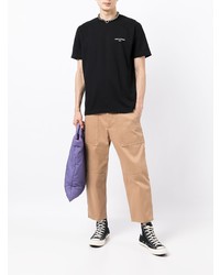 schwarzes T-Shirt mit einem Rundhalsausschnitt von Comme des Garcons Homme