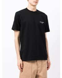 schwarzes T-Shirt mit einem Rundhalsausschnitt von Comme des Garcons Homme