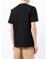 schwarzes T-Shirt mit einem Rundhalsausschnitt von Comme des Garcons Homme