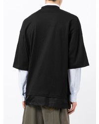 schwarzes T-Shirt mit einem Rundhalsausschnitt von Comme des Garcons Homme