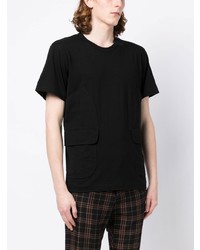 schwarzes T-Shirt mit einem Rundhalsausschnitt von Comme des Garcons Homme Deux