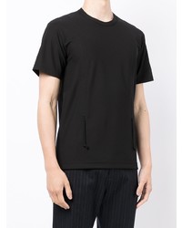 schwarzes T-Shirt mit einem Rundhalsausschnitt von Comme des Garcons Homme Deux