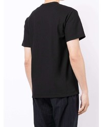 schwarzes T-Shirt mit einem Rundhalsausschnitt von Comme des Garcons Homme Deux