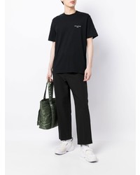 schwarzes T-Shirt mit einem Rundhalsausschnitt von Comme des Garcons Homme