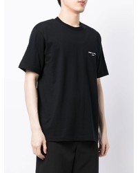 schwarzes T-Shirt mit einem Rundhalsausschnitt von Comme des Garcons Homme