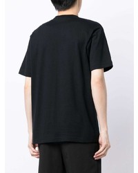 schwarzes T-Shirt mit einem Rundhalsausschnitt von Comme des Garcons Homme